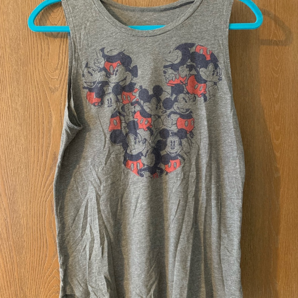Mickey Mouse Gray Tank Top